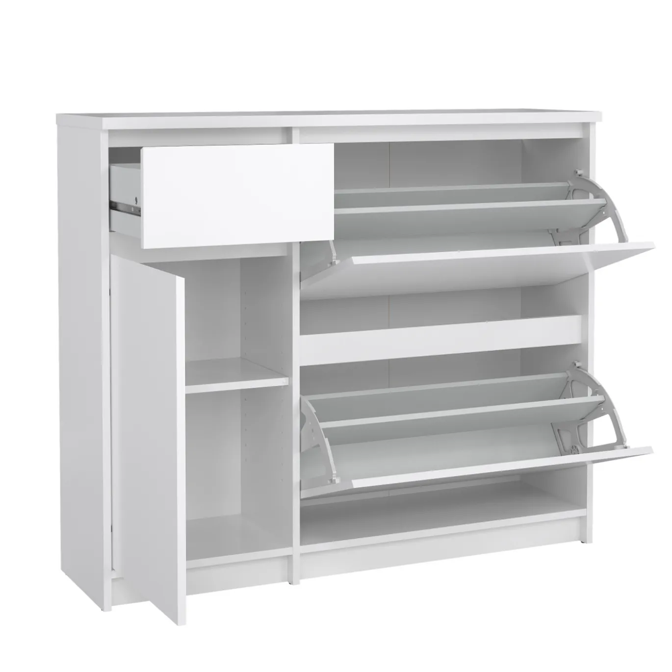 Schoenenkast Ylva Wit Hoogglans - Giga Living