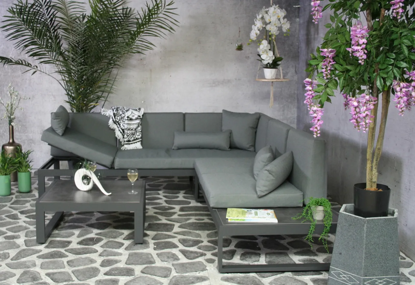 SenS-Line Loungeset Malaga Aluminium Antraciet
