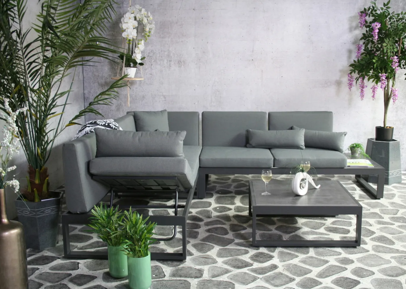 SenS-Line Loungeset Malaga Aluminium Antraciet