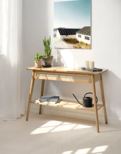 Sidetable Barrali Naturel Eiken 110cm - Giga Living
