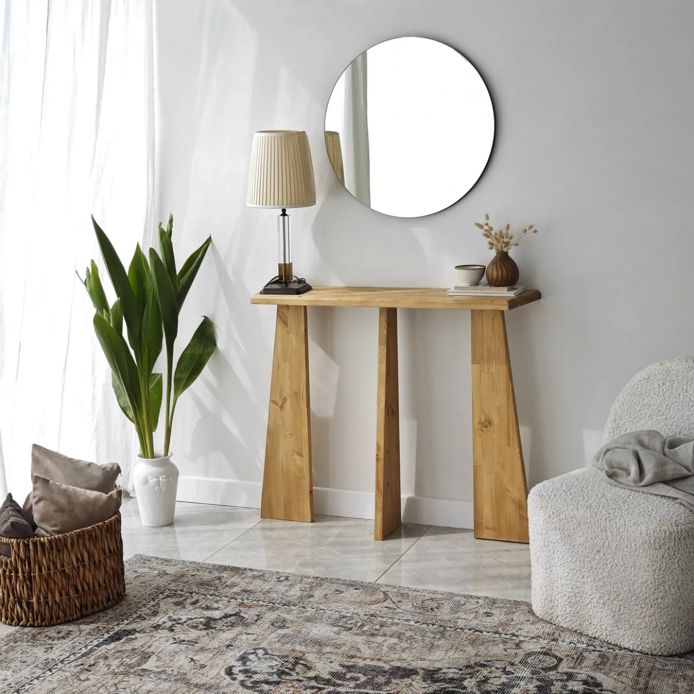 Sidetable Cleopatra Eikenhout 100cm