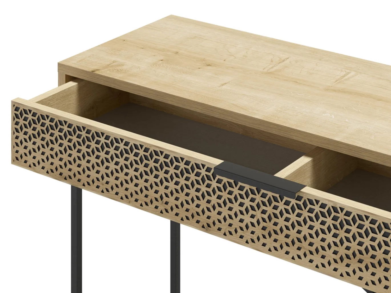 Sidetable Ecrin 1dr Eiken met Metaal - Giga Meubel