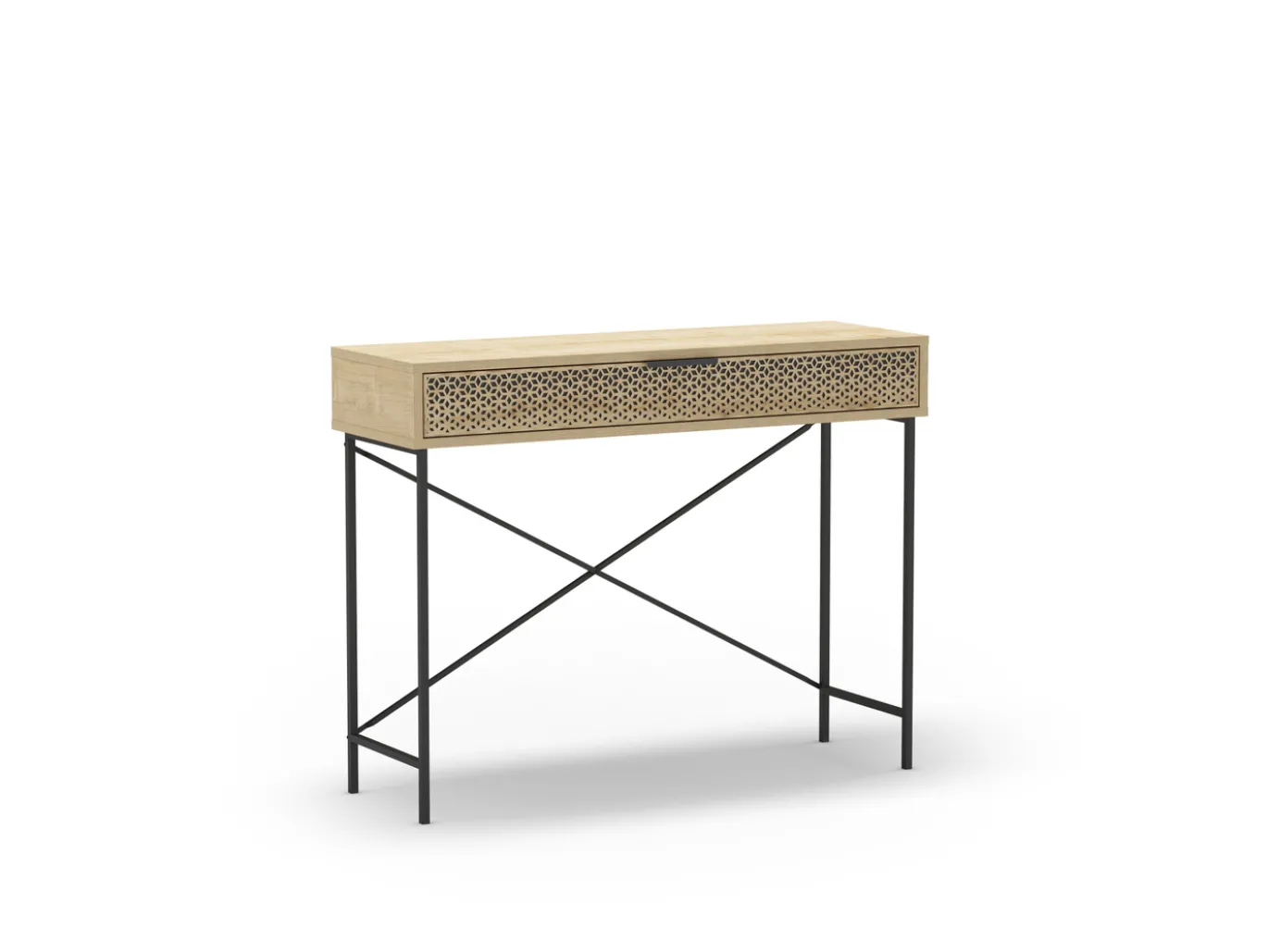 Sidetable Ecrin 1dr Eiken met Metaal - Giga Meubel