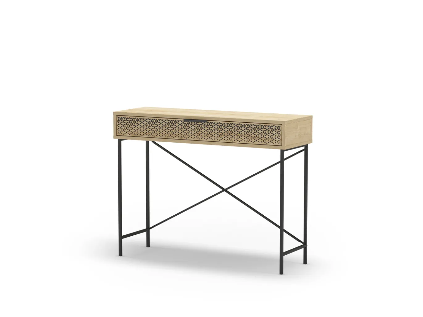 Sidetable Ecrin 1dr Eiken met Metaal - Giga Meubel