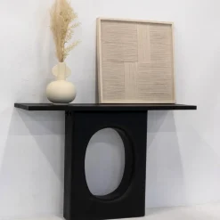 Sidetable Jolijn Zwart Mangohout 120cm - Giga Meubel