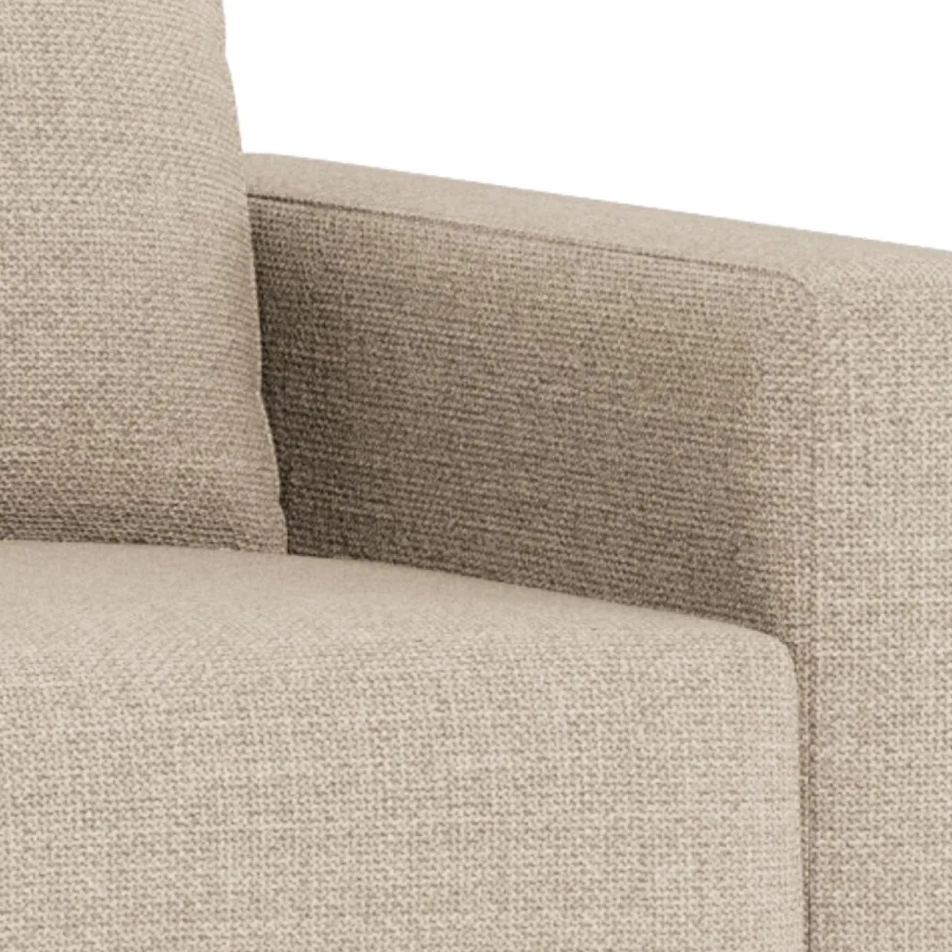 Slaapbank Floor Met Armleuning Basel Beige 105cm - Giga Living