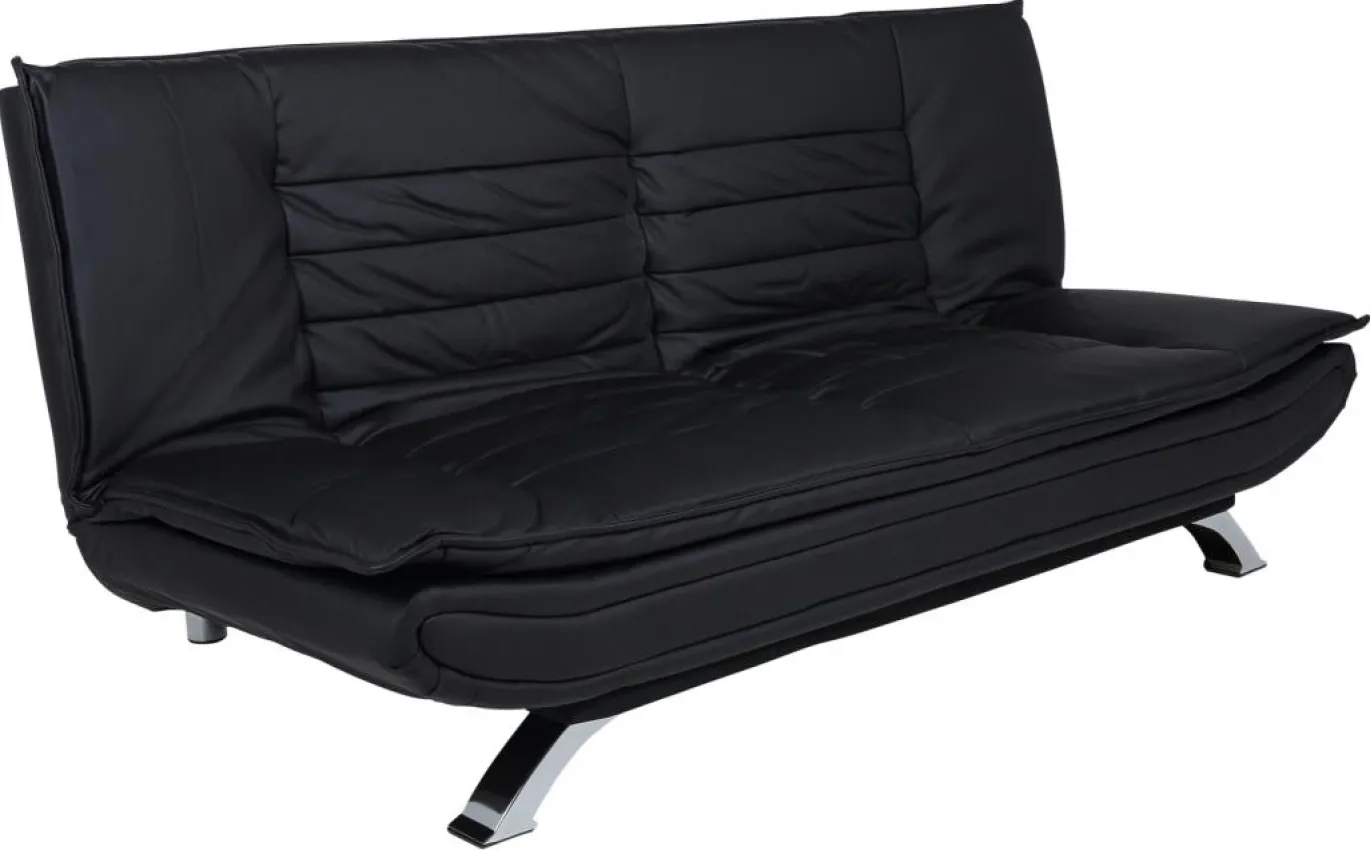 Slaapbank Grona Zwart Pu 196cm - Giga Living
