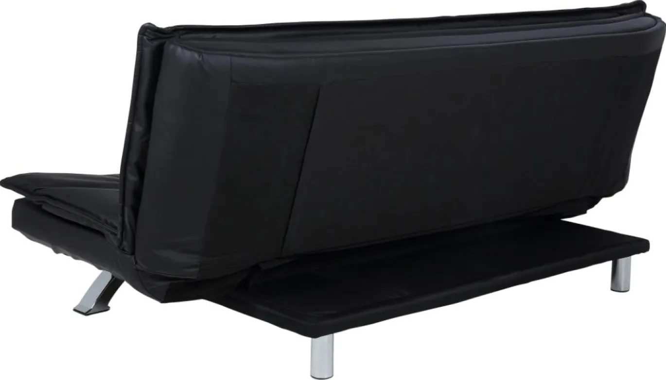 Slaapbank Grona Zwart Pu 196cm - Giga Living