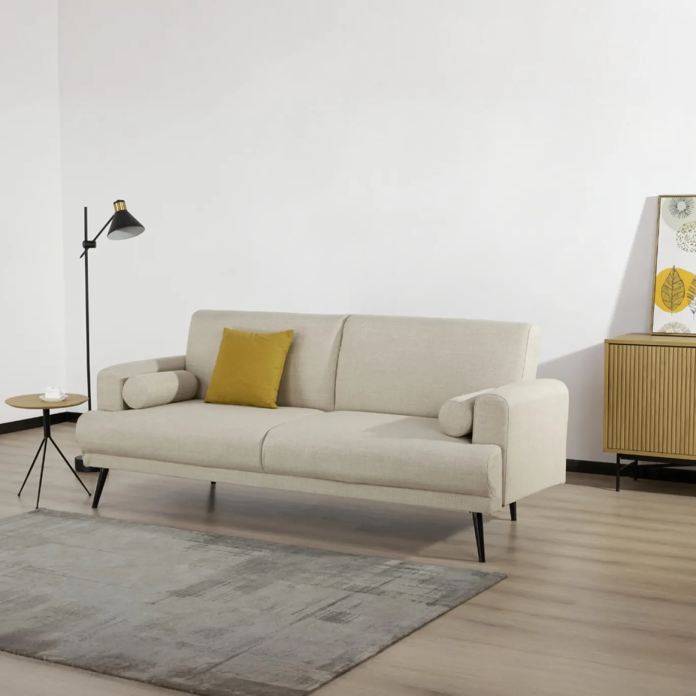 Slaapbank Jason Beige 210cm - Giga Meubel