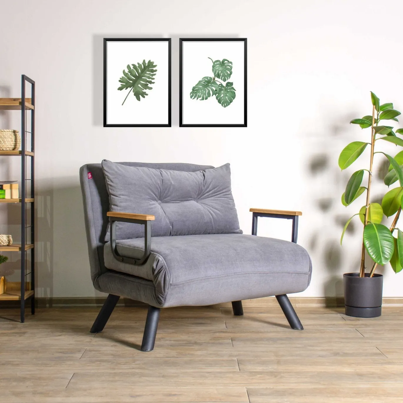 Slaapfauteuil Sando Single Grijs
