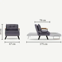 Slaapfauteuil Sando Single Mosterd
