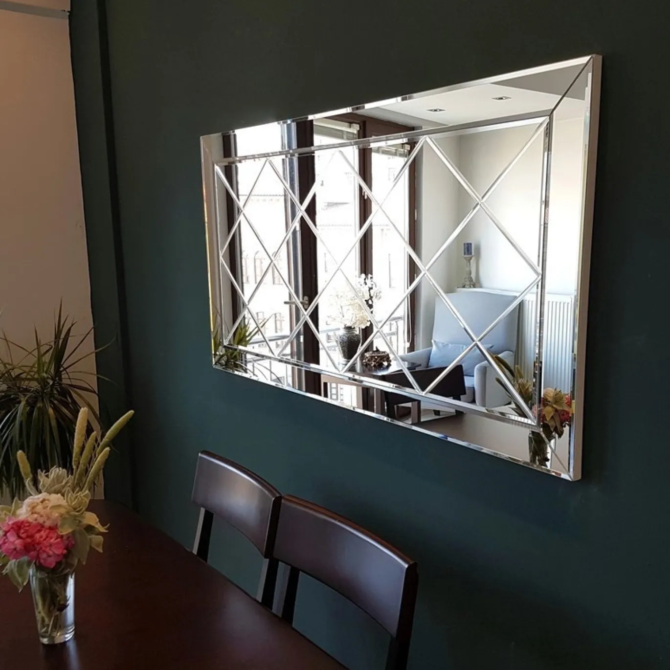 Spiegel Akcay Elmas Zilver 130x65cm