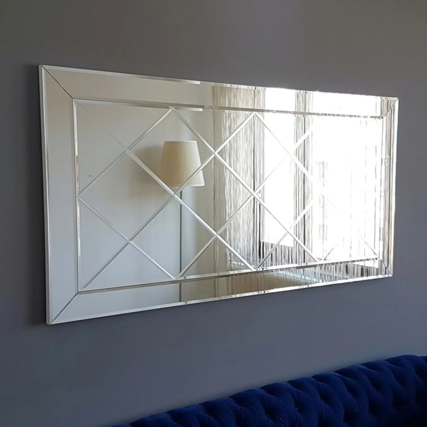 Spiegel Akcay Elmas Zilver 130x65cm