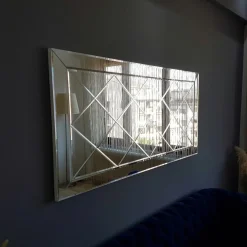 Spiegel Akcay Elmas Zilver 130x65cm