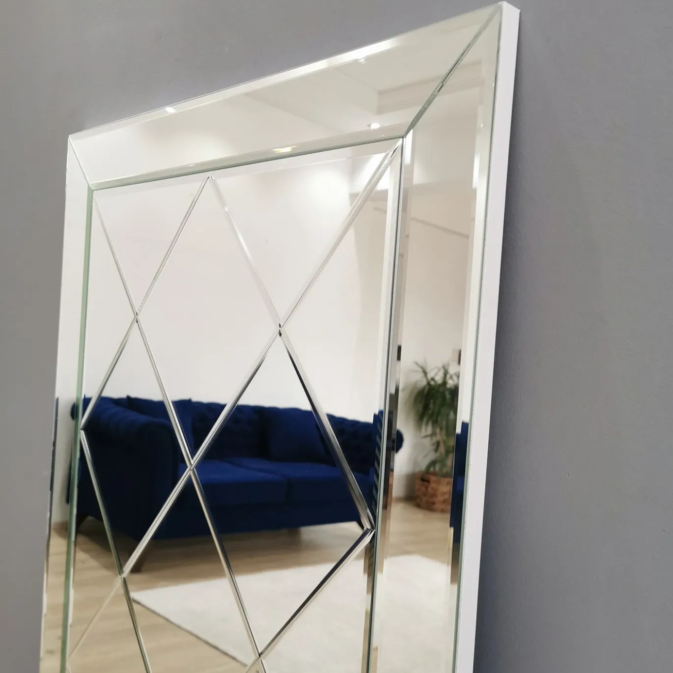 Spiegel Akcay Elmas Zilver 130x65cm