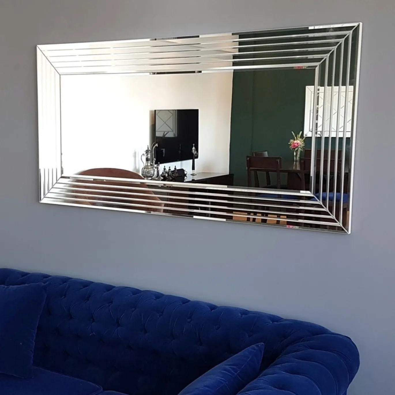 Spiegel Akcay Zilver 130x65cm