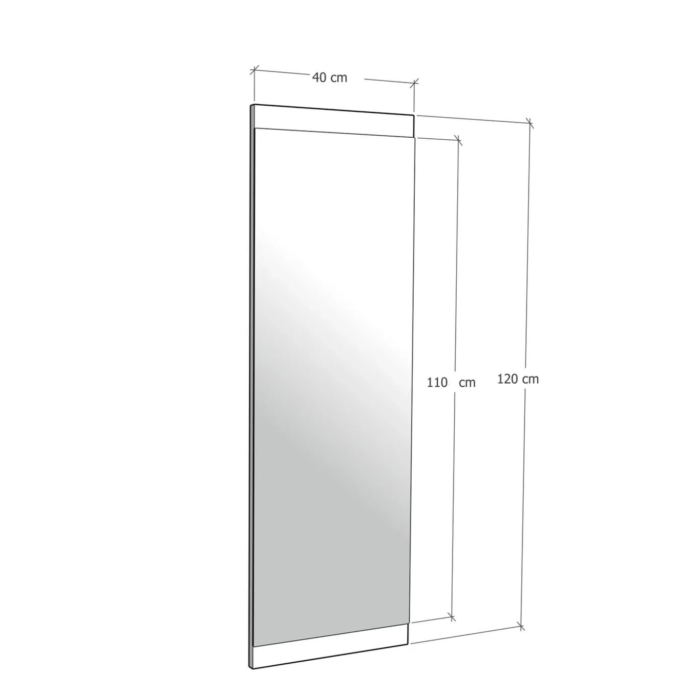 Spiegel Boy Walnoot 120cm