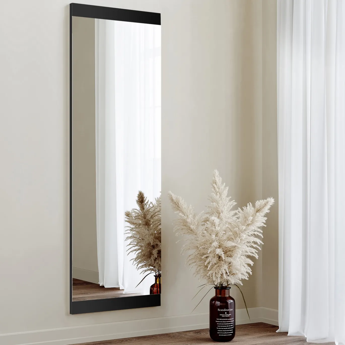 Spiegel Boy Zwart 120cm