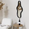 Spiegel Dory Organisch Zwart 110cm - Giga Meubel