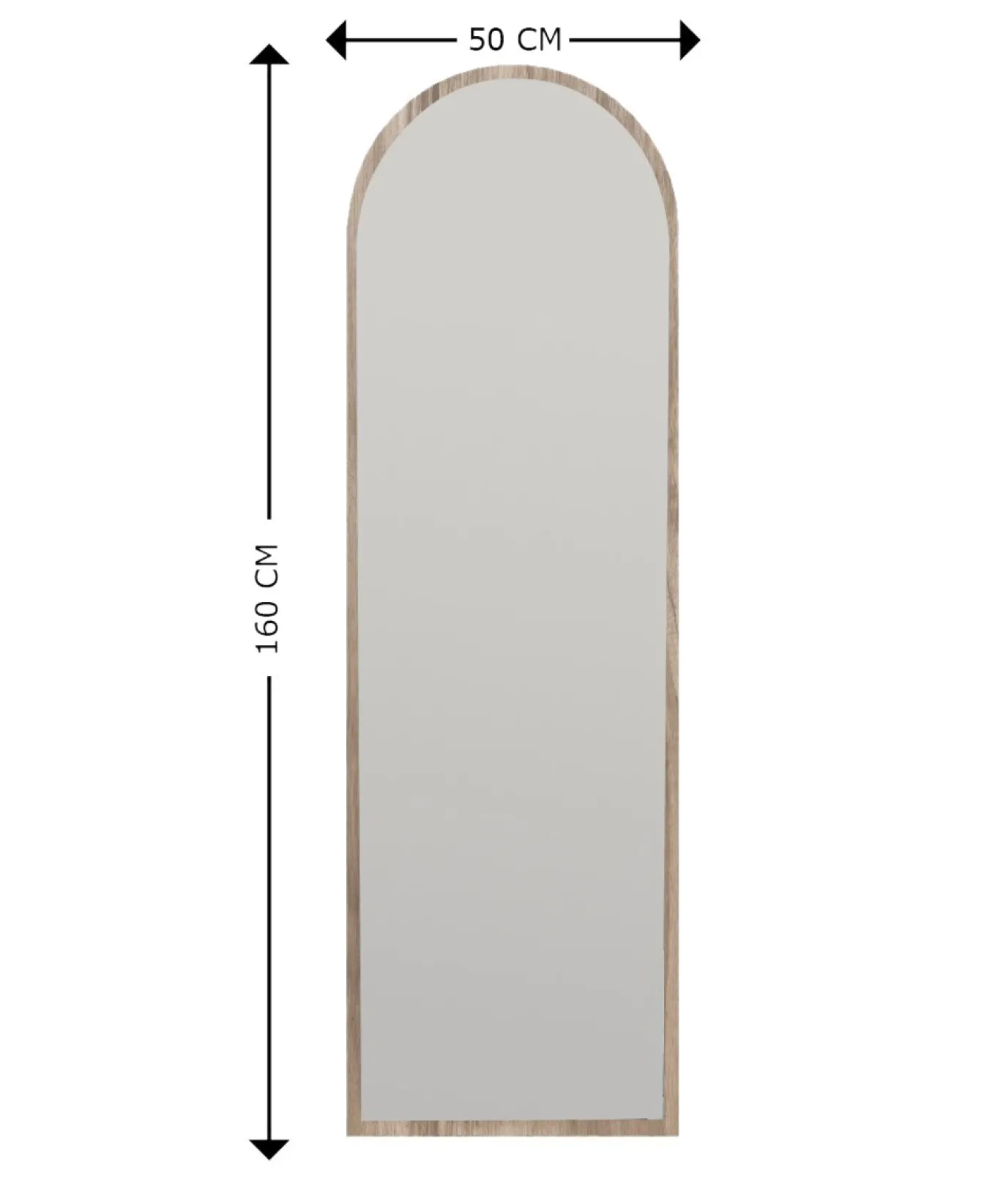 Spiegel Emma Walnoot 160cm