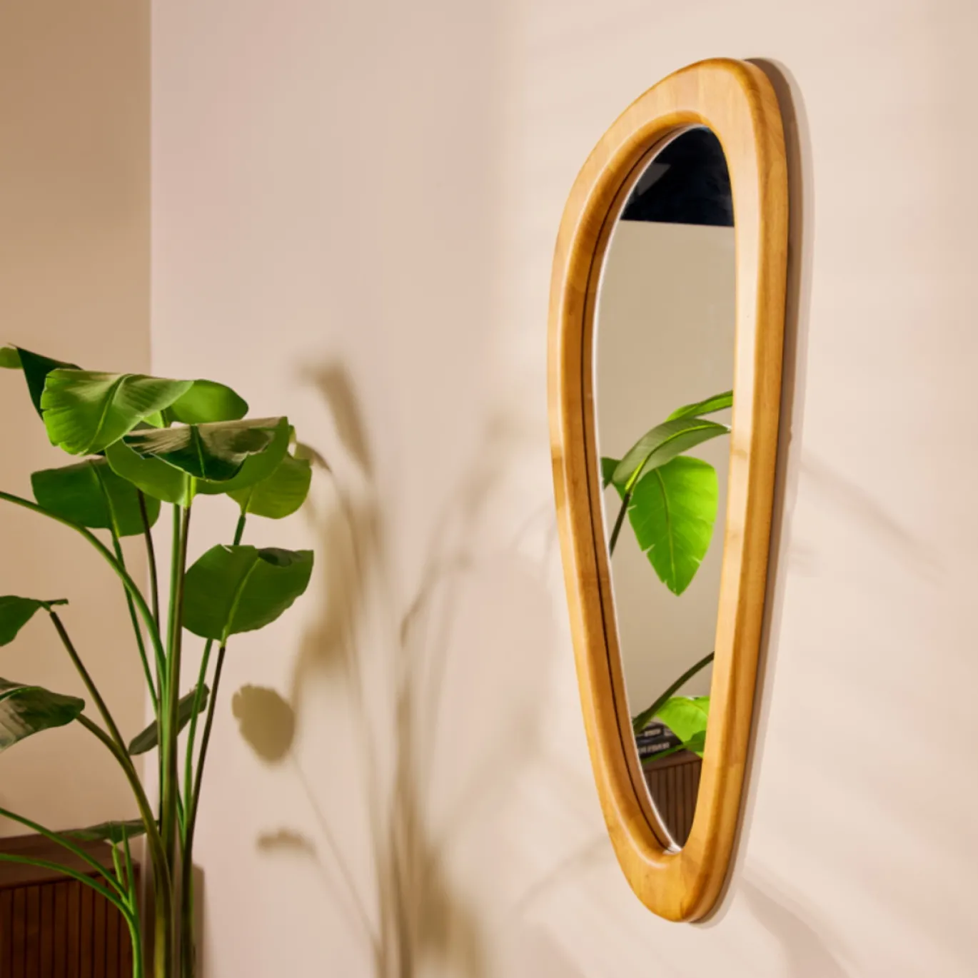 Spiegel Fred Organisch Naturel 120cm - Giga Meubel