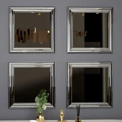 Spiegel Loza Zilver Set van 4