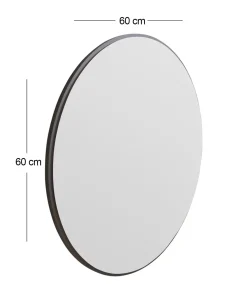 Spiegel Ozze Zwart Ø60cm