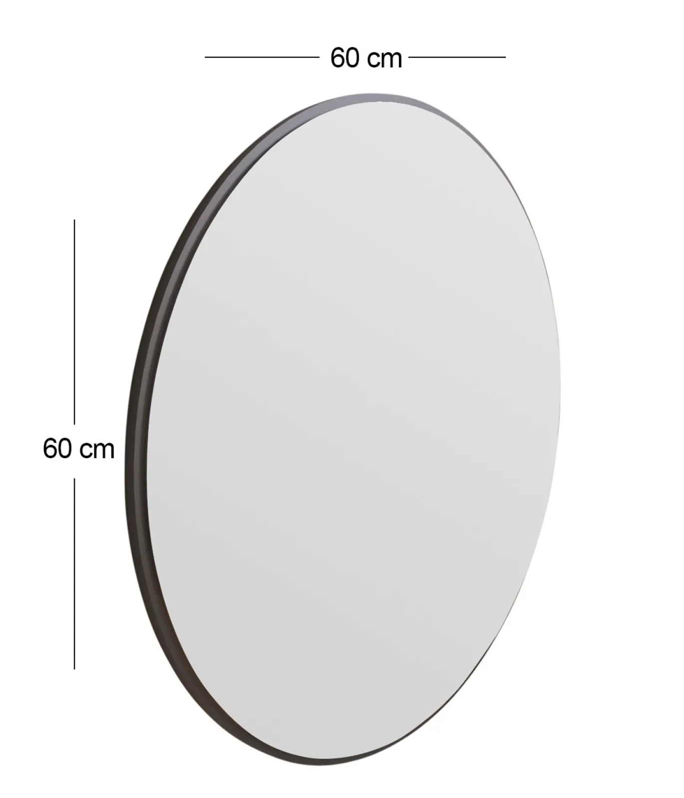 Spiegel Ozze Zwart Ø60cm