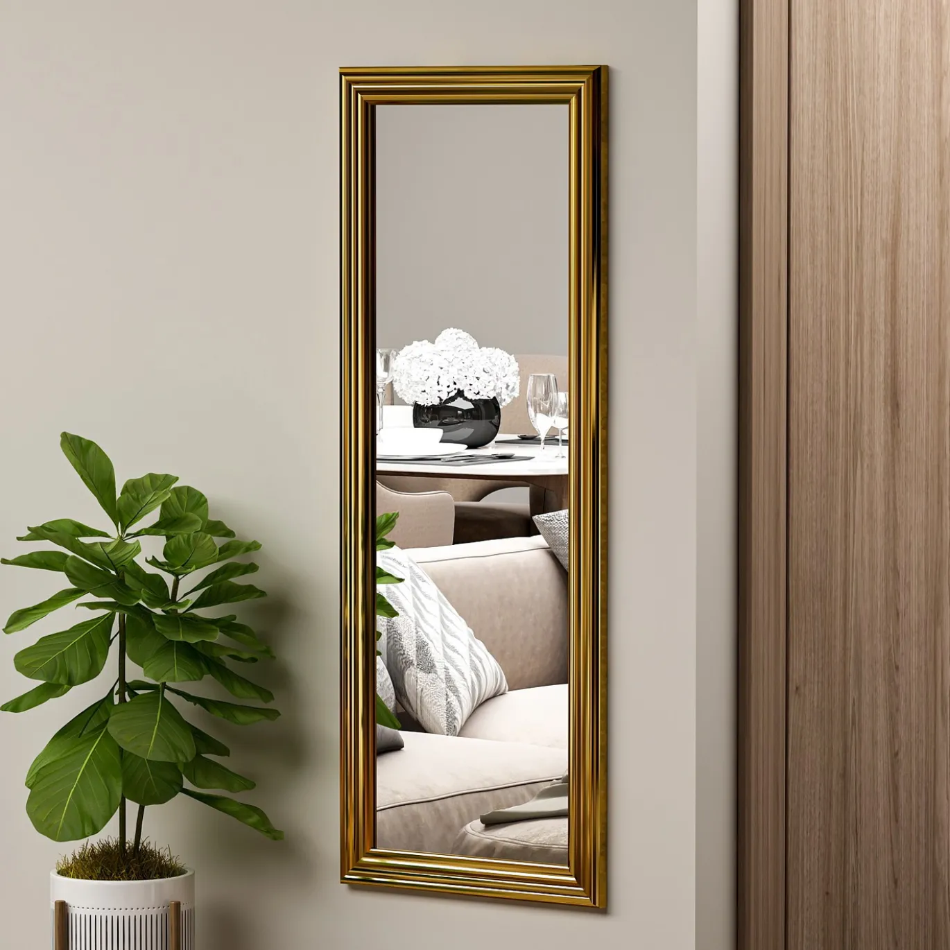 Spiegel Smooth Goud 105cm