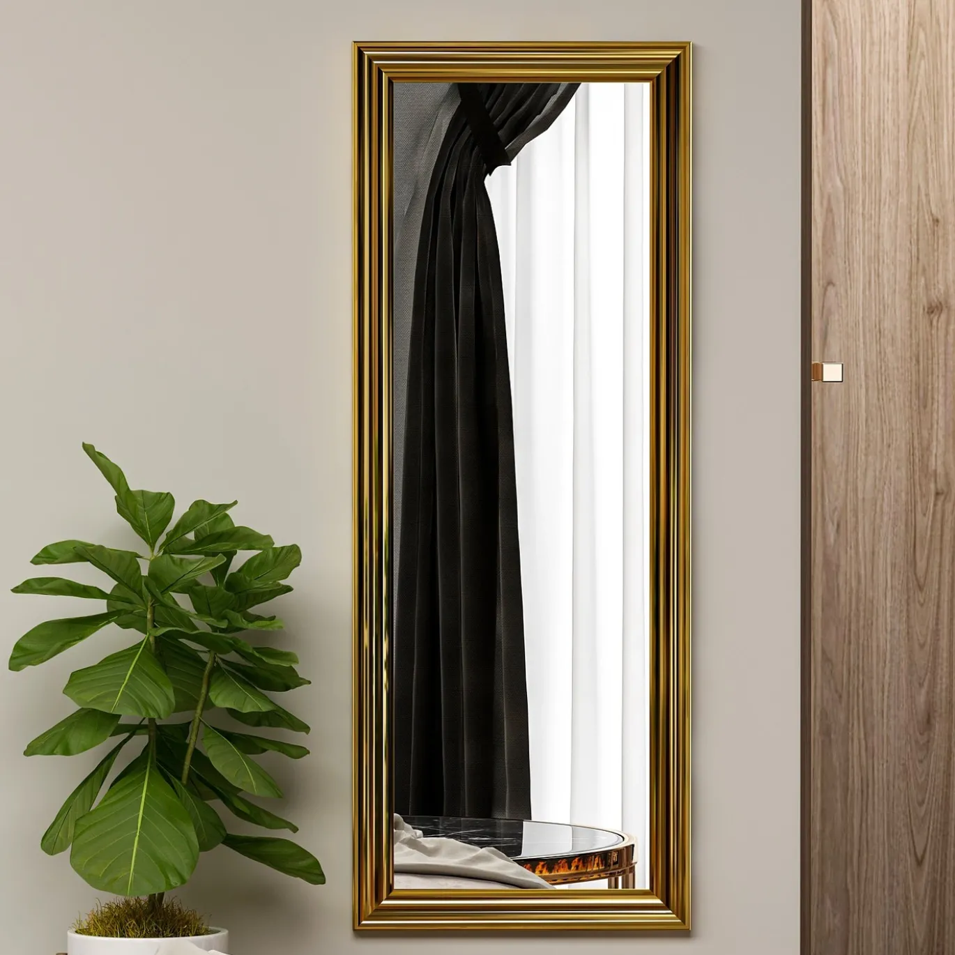 Spiegel Smooth Goud 105cm