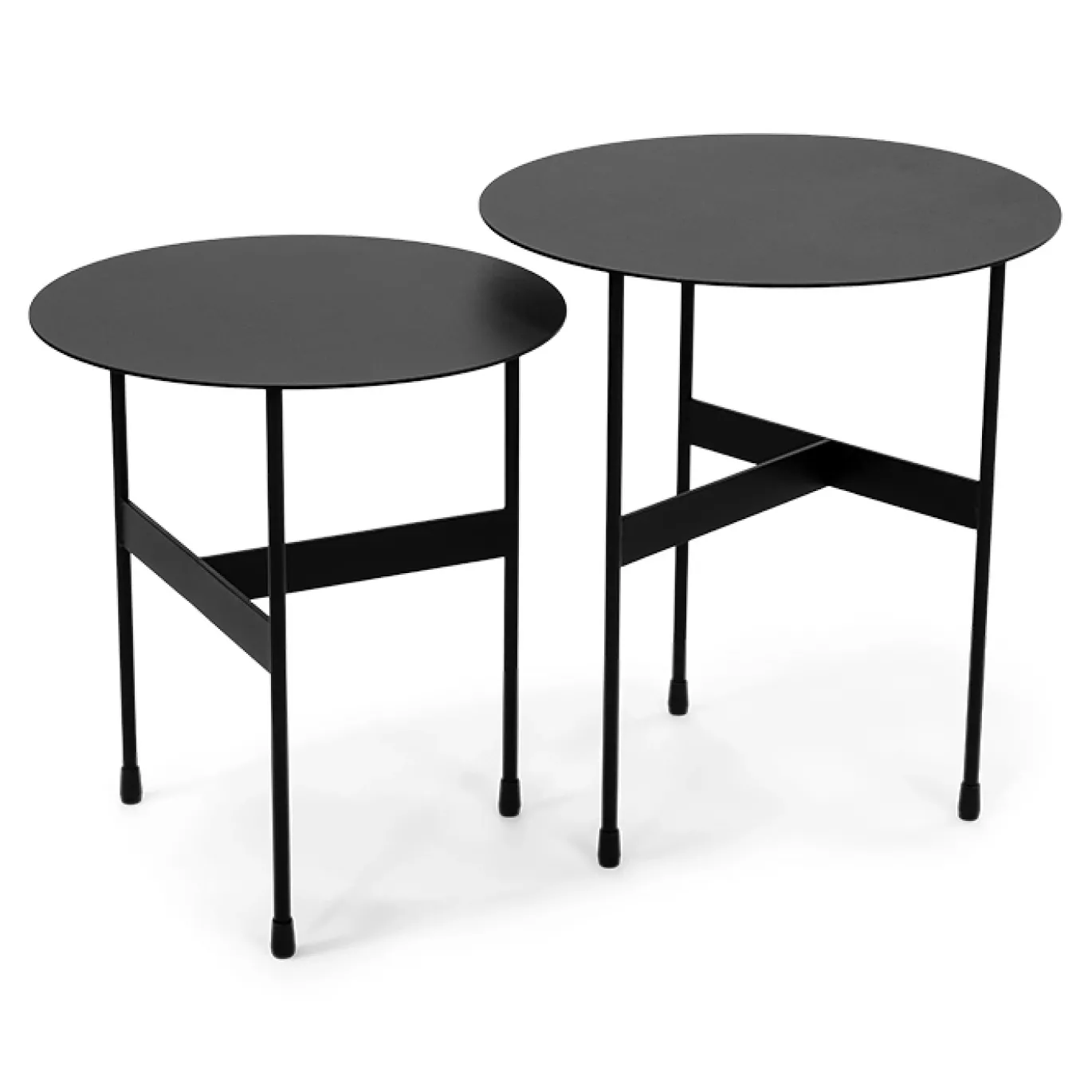 Spinder Design Bijzettafel Mira Low Zwart Ø40cm