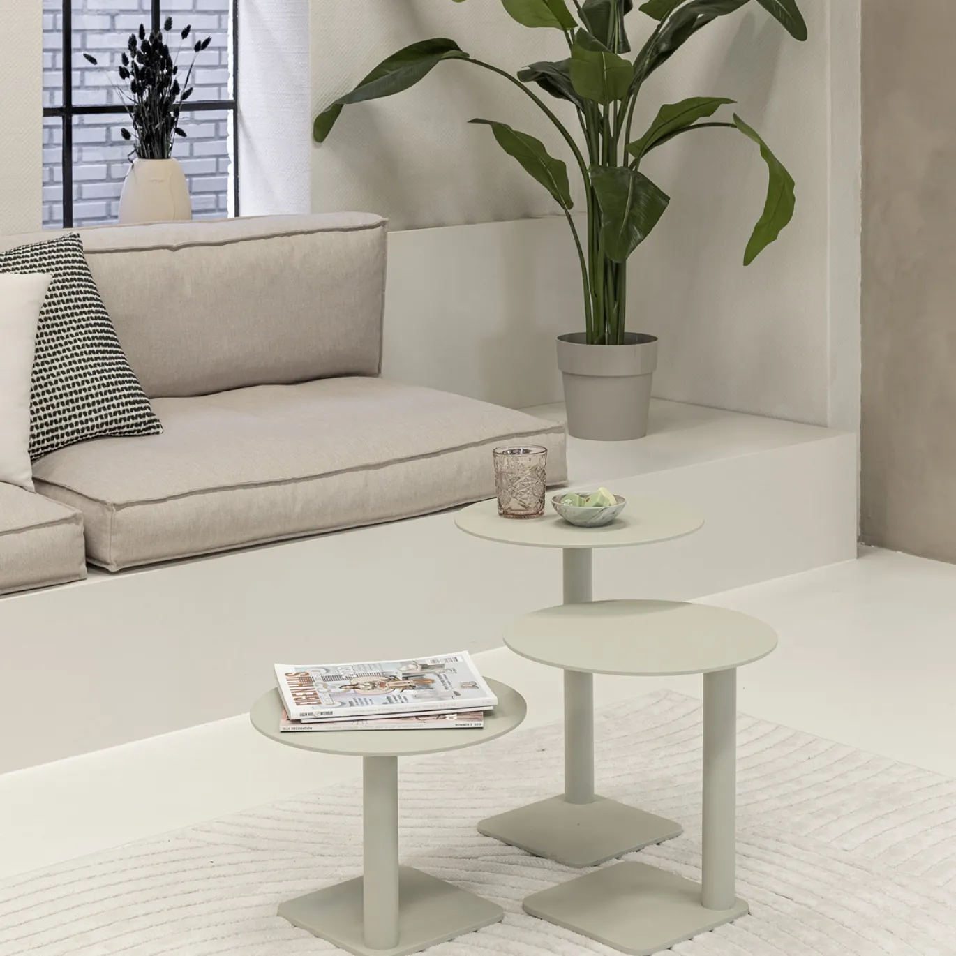 Spinder Design Bijzettafel Sunny Medium Greystone Ø40cm