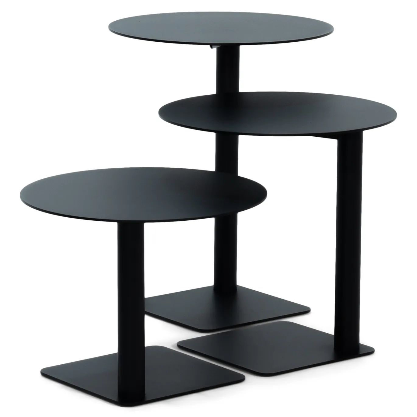 Spinder Design Bijzettafel Sunny High Zwart Ø40cm