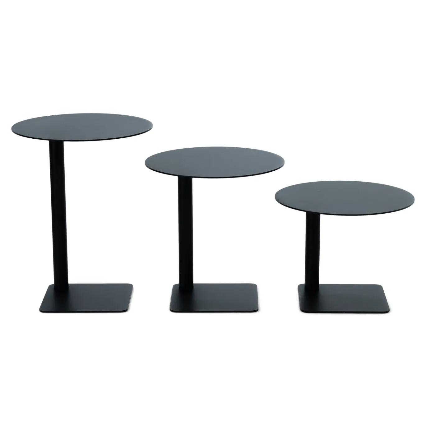Spinder Design Bijzettafel Sunny High Zwart Ø40cm