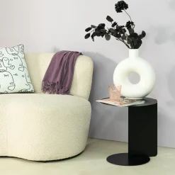 Spinder Design Bijzettafel Salsa Staal Zwart Ø40cm