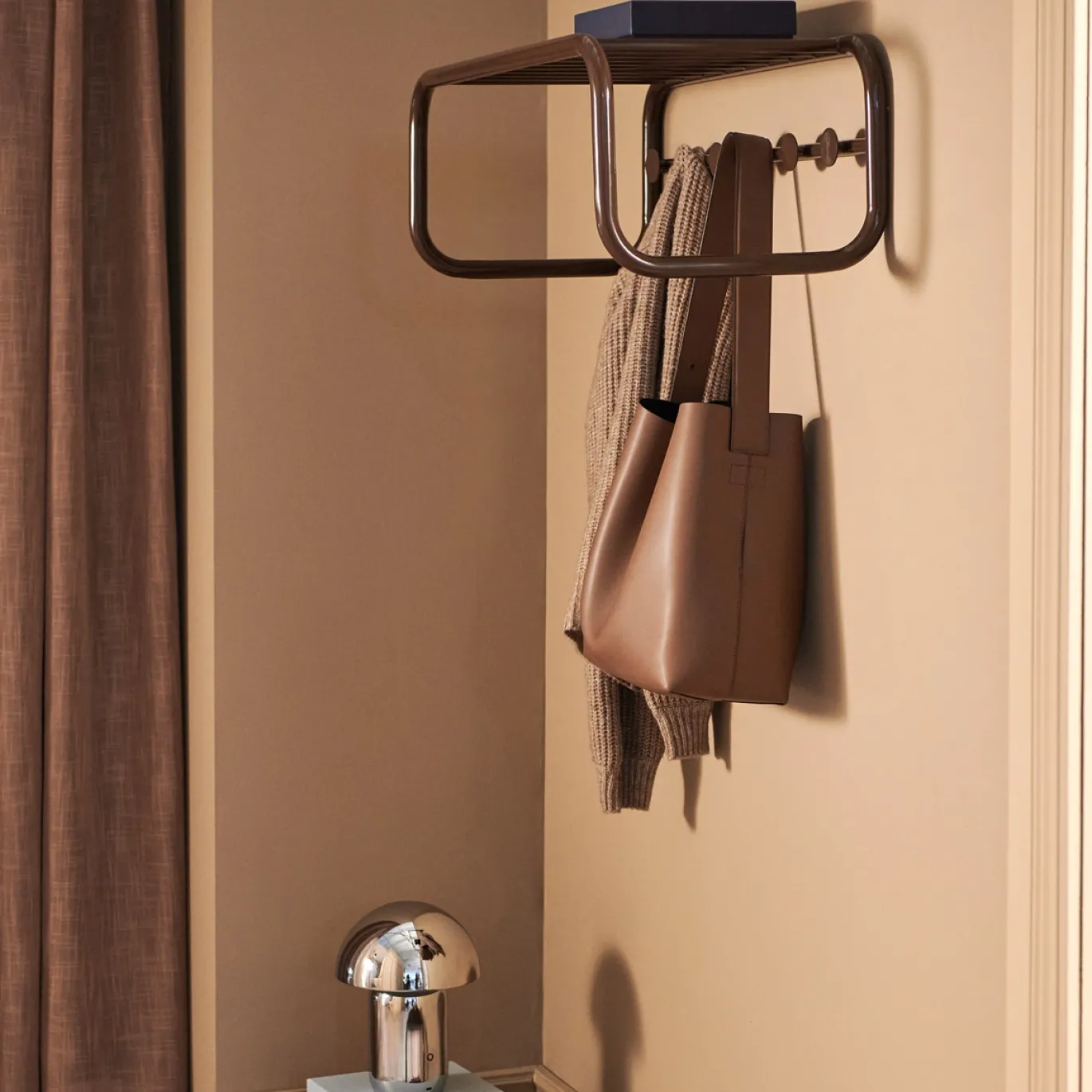 Spinder Design Kapstok Retro Chocolade Bruin