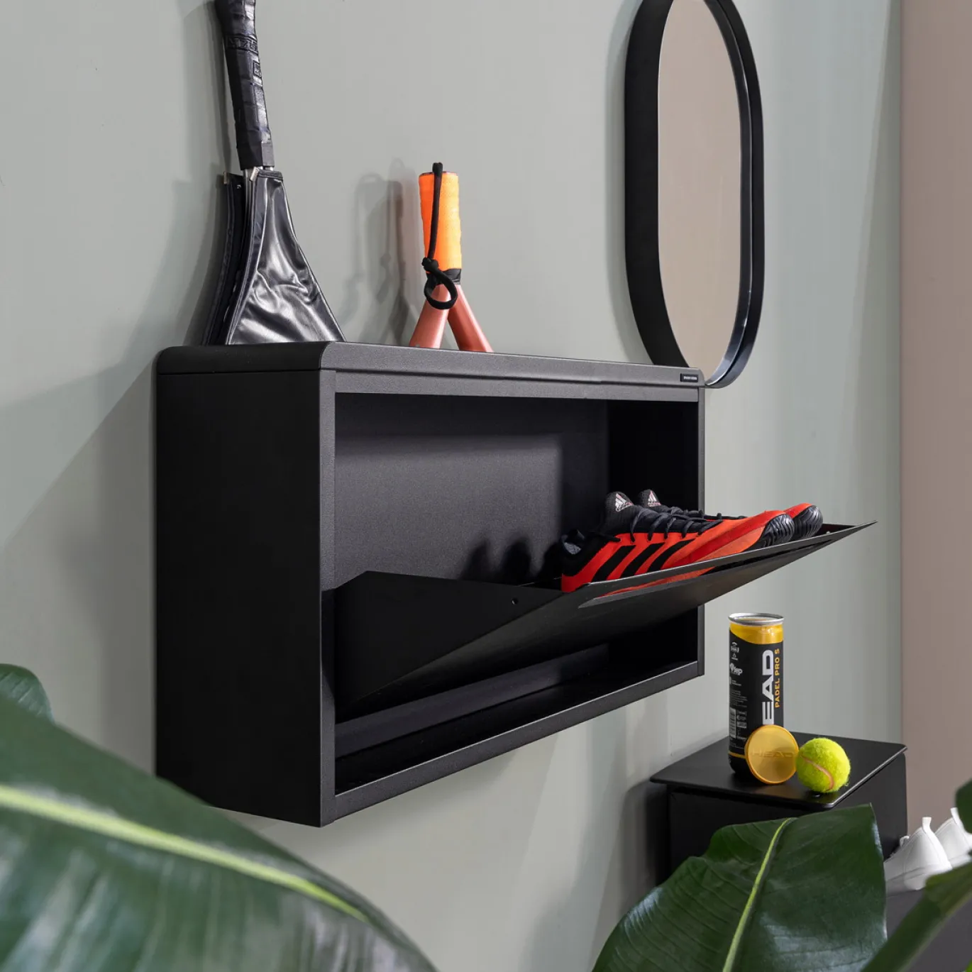 Spinder Design Schoenenkast Sportiva Staal Zwart