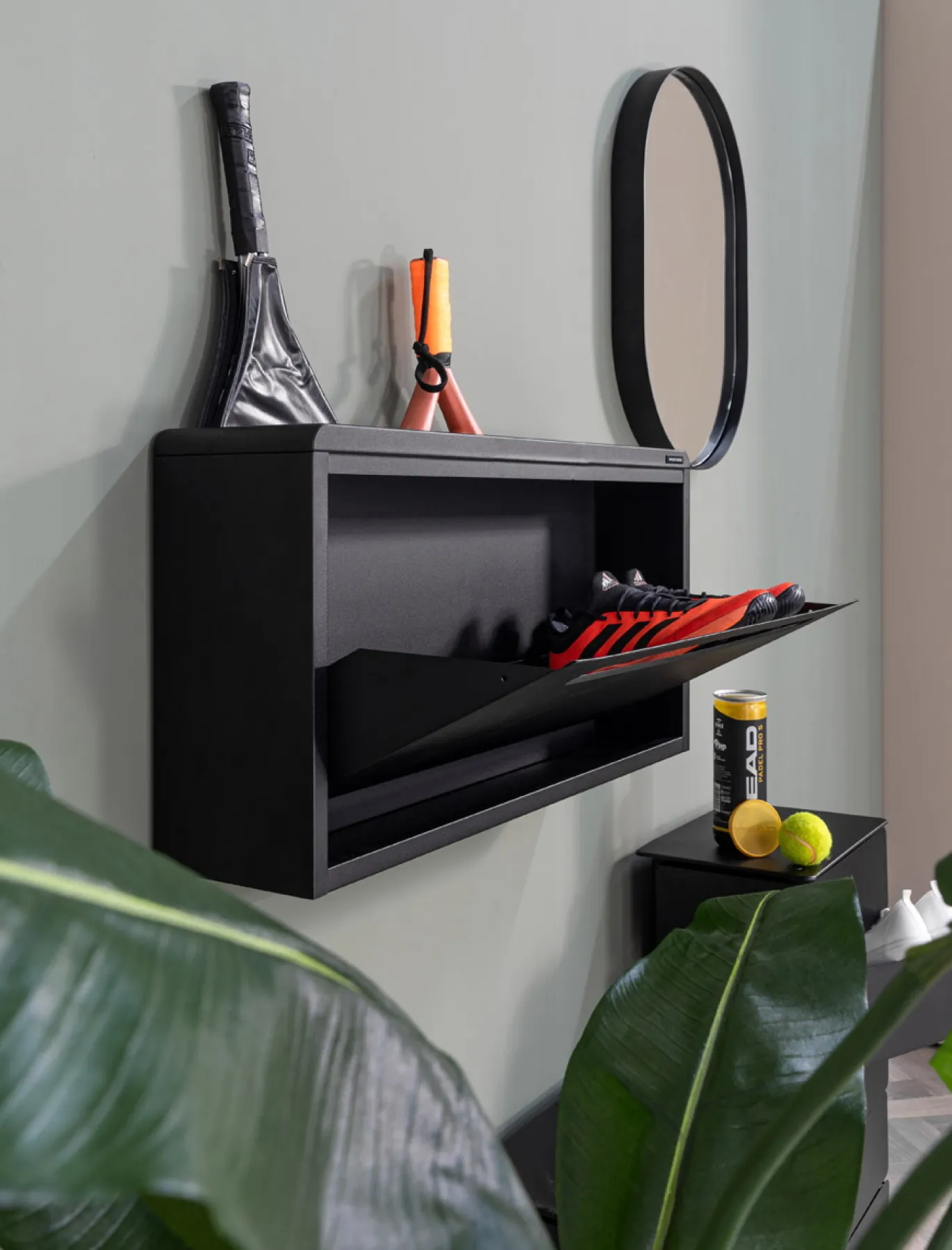 Spinder Design Schoenenkast Sportiva Staal Zwart