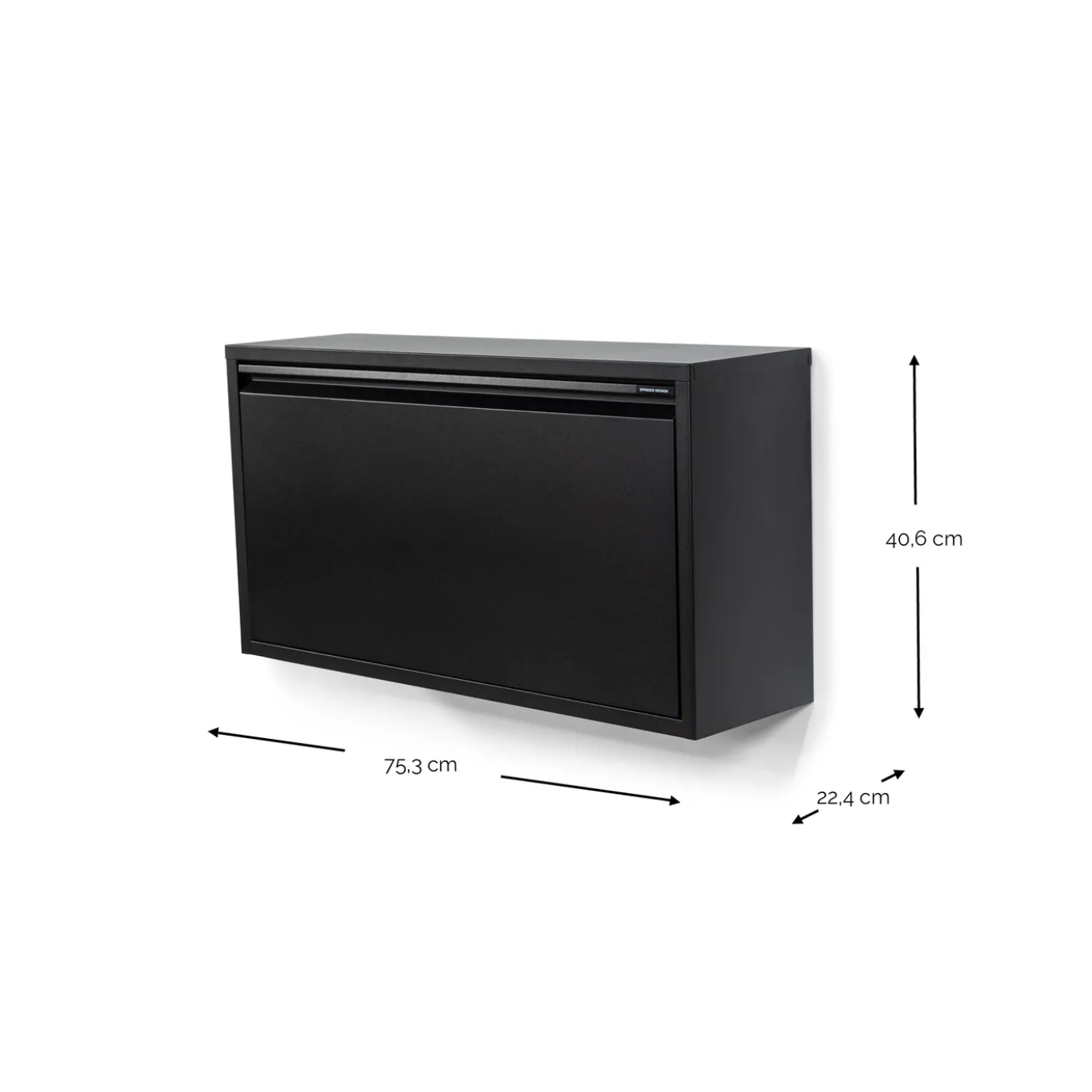 Spinder Design Schoenenkast Billy 1 Maxi Zwart