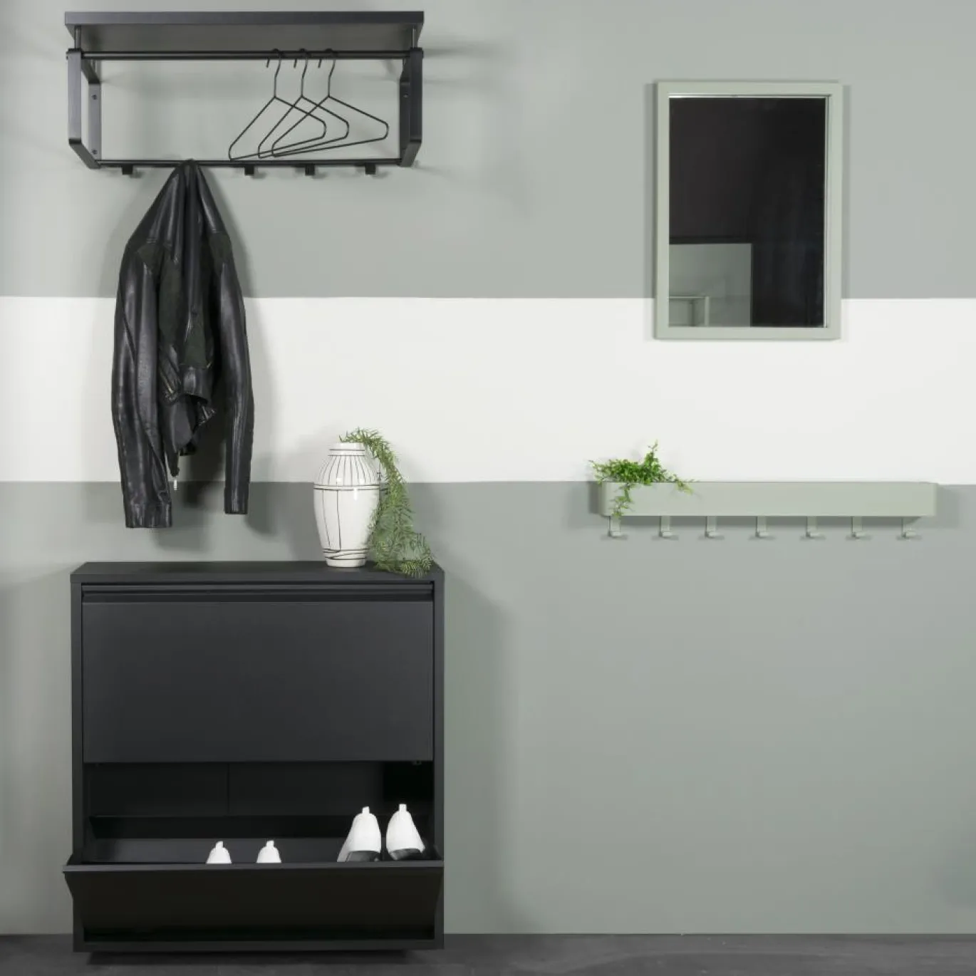 Spinder Design Schoenenkast Billy 2 Zwart