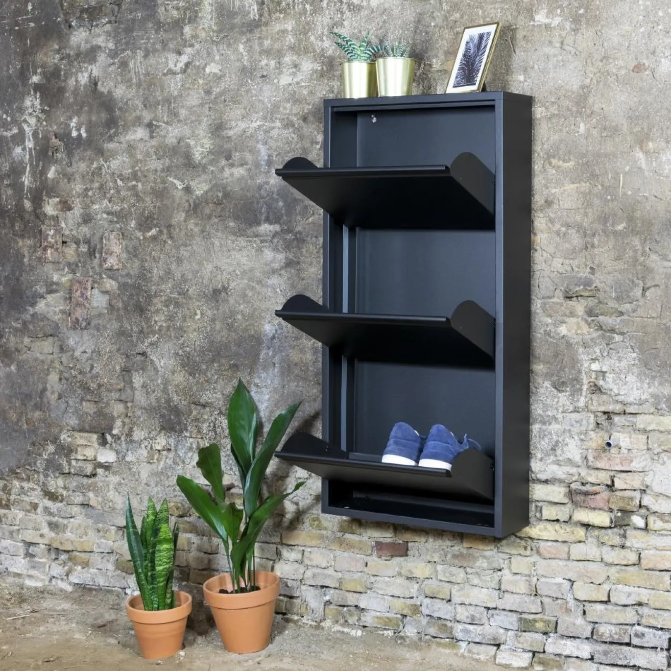 Spinder Design Schoenenkast Billy 3 Zwart