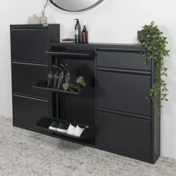 Spinder Design Schoenenkast Billy 6 Zwart
