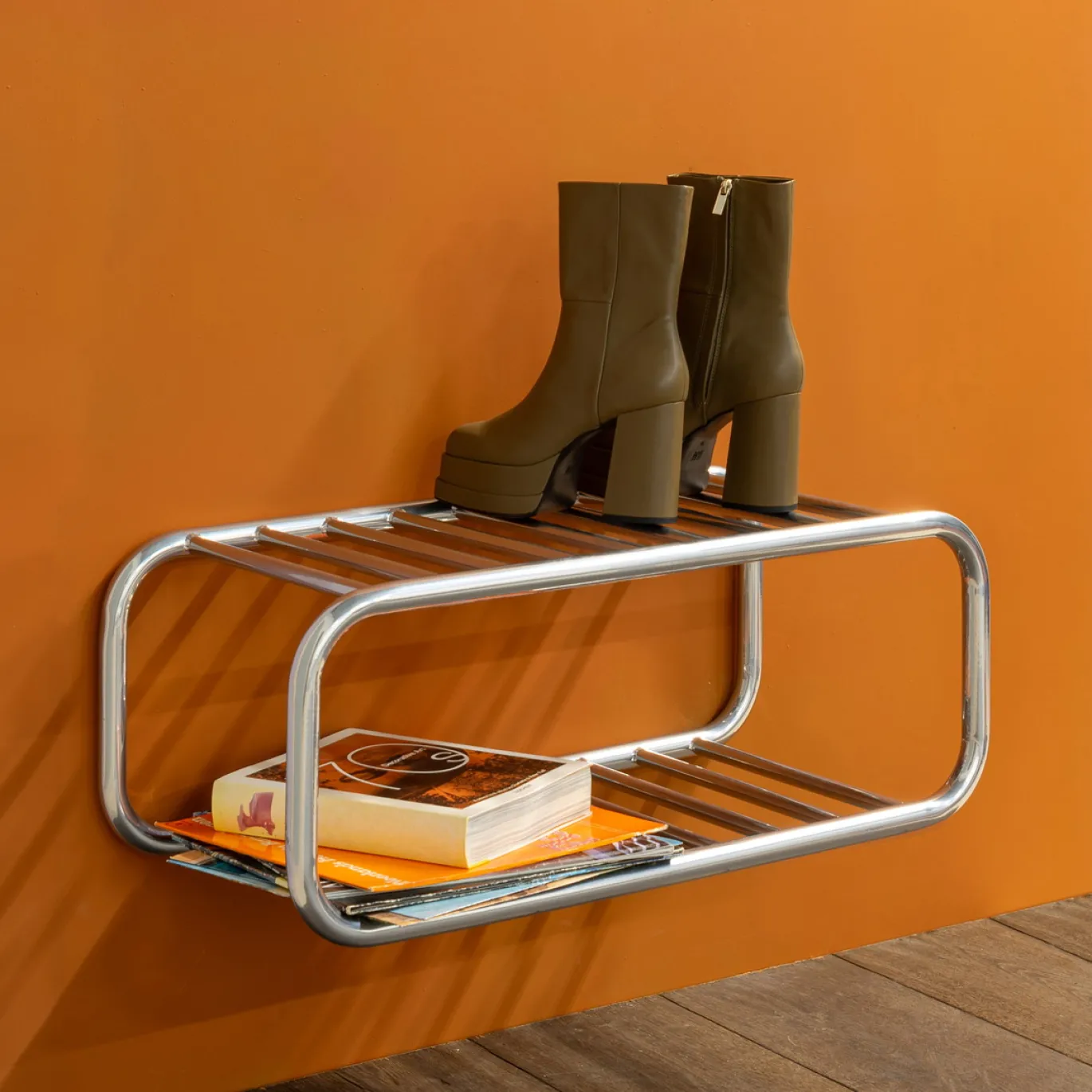 Spinder Design Schoenenrek Retro Groovy Chrome