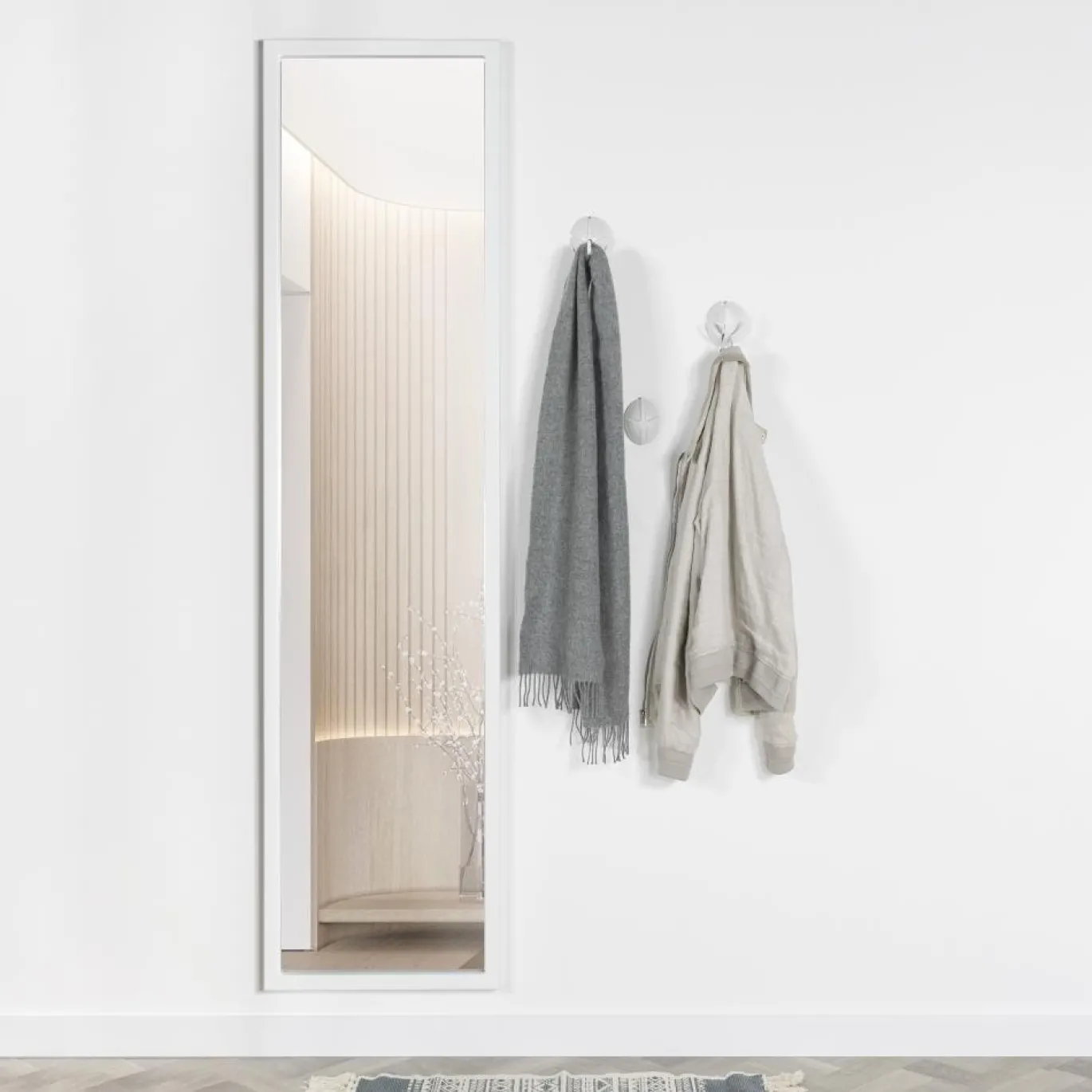 Spinder Design Spiegel Senza Langwerpig Wit