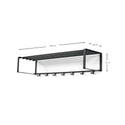Spinder Design Wandkapstok Rex 2 XL Wit 100cm