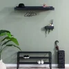Spinder Design Wandkapstok Sway Staal Zwart 120cm