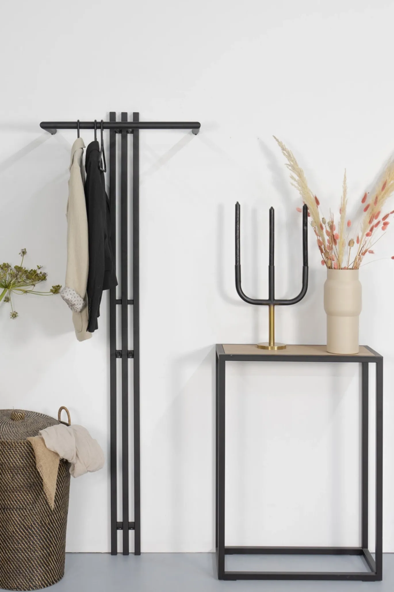 Spinder Design Wandkapstok Senza 5 Zwart