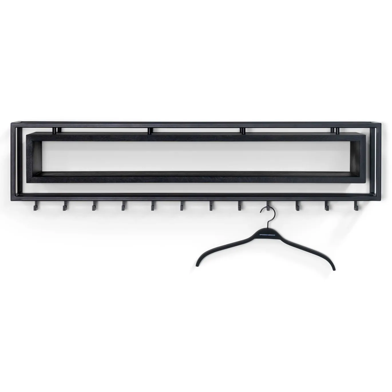 Spinder Design Wandkapstok School Zwart 118cm