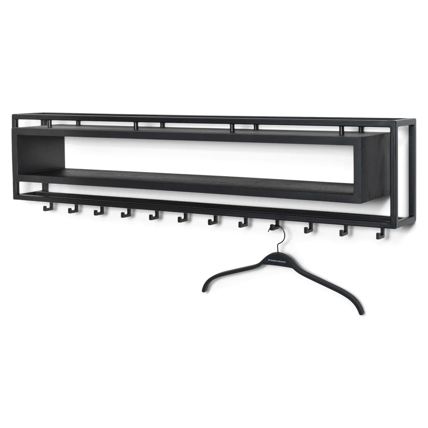 Spinder Design Wandkapstok School Zwart 118cm