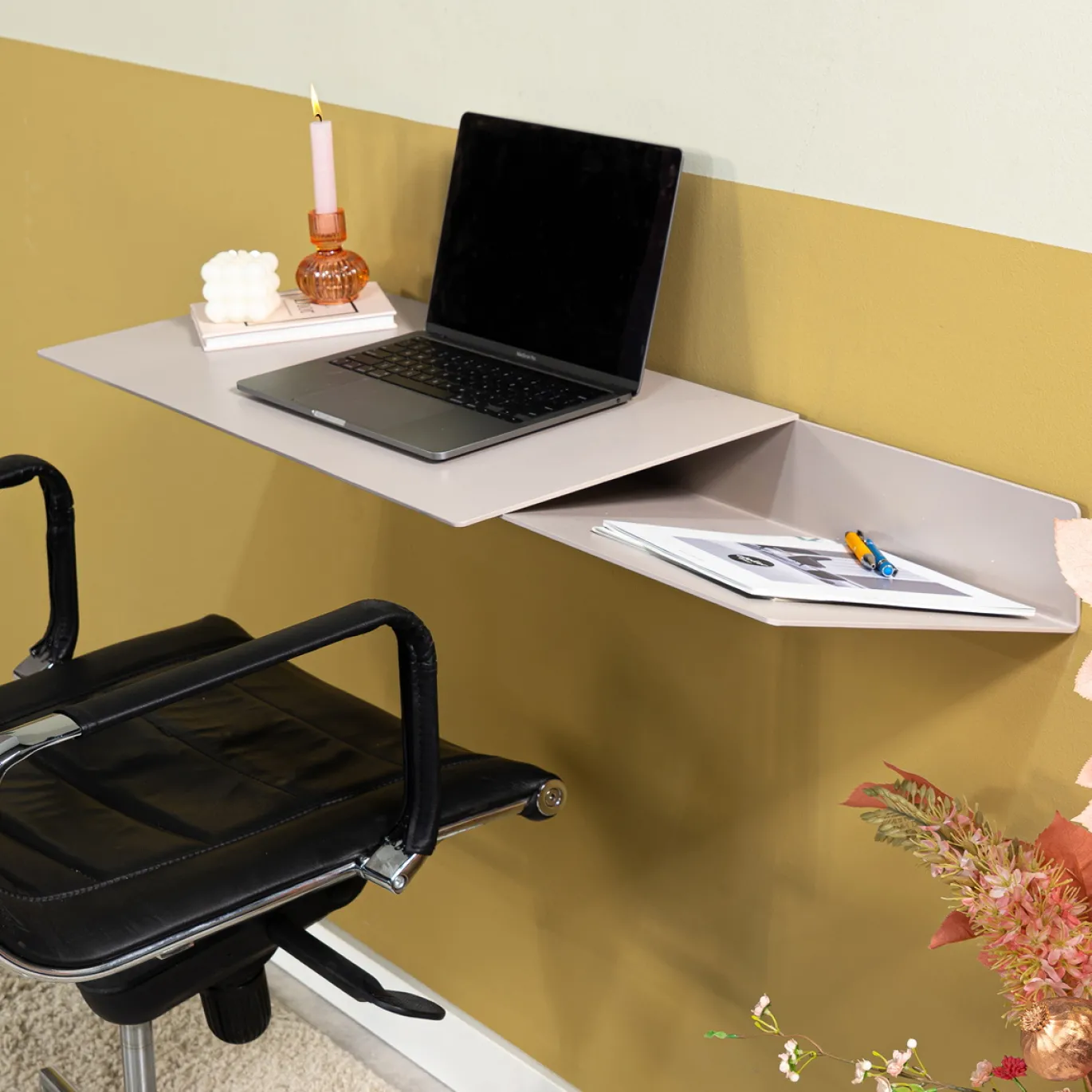 Spinder Design Zwevend Bureau Drift Silky Taupe